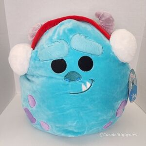 🎄 SULLEY 👻 Monster's Inc W Earmuffs Christmas 2021 Original Squishmallow ☆ NWT